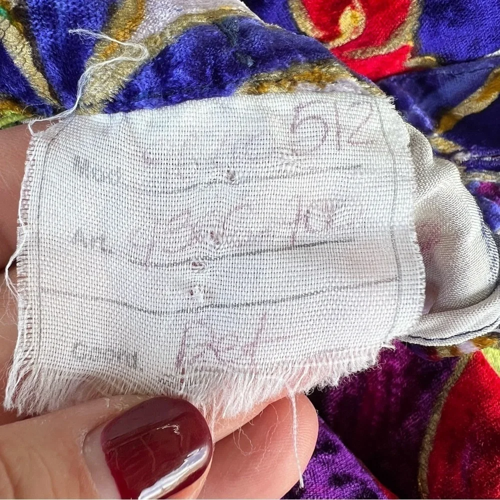 VTG Gianni Versace Jeweled Hearts Silk Velvet Baroque Pleated Pant Vibrant Italy - Picture 16 of 17